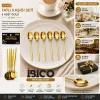 60 PARÇA GOLD TATLI KAŞIK SETİ 13CM - 1 PAKET İÇİNDE 6 ADET VARDIR - 10 PAKET GÖNDERİLİR (5047)