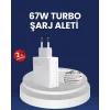 67 Watt Hızlı Şarj Adaptörü Samsung S20 S21 S22 S23 Uyumlu