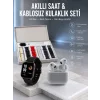 7 Kordonlu Akıllı Saat Ve 3.Nesil Kulaklık Dokunmatik Ekran Sesli Görüşme Yapabilen