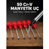 7 Parça Tornavida Seti Manyetik Uç Ergonomik Sap