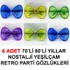 70li 80li Yıllar Nostalji Yeşilçam Retro Parti Gözlükleri 6 Adet (5047)