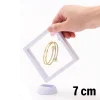 7x7 cm Standlı 3D Takı Ziynet Hatıra Koleksiyon Saklama Kutusu Şeffaf Film Çerçevesi (5047)