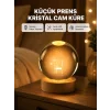 8 cm Küçük Prens Cam Küre USB Işıklı Ahşap Tabanlı Dekor