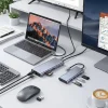 8in1 Type-C Çoklayıcı Hub HDMI 4K USB 3.0 SD TF Kart RJ45 Ethernet Dönüştürücü Adaptör