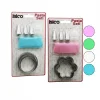 8PCS  PASTA SÜSLEME SETİ - 3-KURABİYE KALIP=YUVARLAK - ÇİÇEK 1-KREMA TORBASI - 3-METAL+1-PLS.UÇ (5047)
