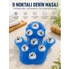 9 Bilyeli El Şeklinde Omuz Bacak Masaj Aleti Masaj Eldiveni Giyilebilir Plastik Vücut Sıkılaştırıcı