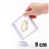 9x9 cm Standlı 3D Takı Ziynet Hatıra Koleksiyon Saklama Kutusu Şeffaf Film Çerçevesi (5047)