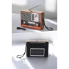 Ahşap Görünümlü Retro Bluetooth Radyo USB,AUX Ve SD Kart Girişli
