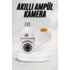 Akıllı Kamera Wifi Kamera Duylu Ampul Görünümlü 360 Derece Dönebilen Ev Kamerası