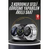 Akıllı Saat Adımsayar Nabız Ölçer Titreşim Özellikli Çağrı Cevaplama Sosyal Medya