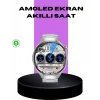 Akıllı Saat Metal Kordonlu Tam Ekran AMOLED – Arama ve Sağlık Takip Özellikli