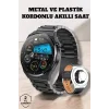Akıllı Saat Sağlık ve Fitness Takibi Bluetooth Bağlantılı Dokunmatik Ekran