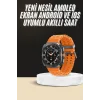 Akıllı Saat Unısex Zarif Görünümlü Titanyum Kasa Amoled Ekran Müzik Dinleme