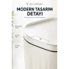 Akıllı Sensörlü 20 Litre Çöp Kovası Sessiz Kapaklı Modern Hijyenik Ev Tipi Çöp Kutusu