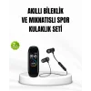 Akıllı Spor Bilekliği ve Gürültü Önleyici Bluetooth Kulaklık Seti