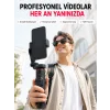 Akıllı Takipli Gimbal Selfie Stick Profesyonel Video Çekim Stabilizatörü Uzayabilir Tripod Bluetooth Kumandalı