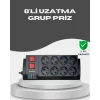 Akım Korumalı 8’li Priz 3 USB’li Uzatma Kablosu Isıya Dayanıklı 2 Metre