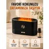 Alev Efektli Aroma Difüzörü Uçucu Yağ Destekli USB Hava Nemlendirici