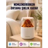 Alev Efektli Ultrasonik Uçucu Yağ Difüzörü 280ml Su Tanklı ve Sessiz Çalışma Özellikli