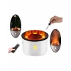 Alev ve Volkan Efektli Ultrasonik Aroma Difüzörü LED Gece Lambalı Hava Nemlendirici