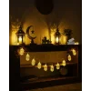 Altın Fener Detaylı Pilli Ramazan LED Işık Ev Dekorasyonu