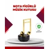 Altın Nota Temalı Müzik Kutusu  Müzikli Hediyelik