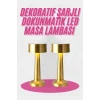 Altın Rengi Masa ve Gece Lambası Dokunmatik Şarjlı Masa Lambası