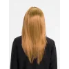 Altın Renk Düz Kesim İçi Astarlı Uzun Parti Peruğu Takma Saç