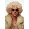 Altın Renk Kıvırcık Afro Bonus Peruk Saç Parti Peruğu Platin Gold (5047)