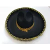 Altın Renk Şeritli Meksika Mariachi Latin Şapkası 55 cm Çocuk