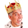 Altın Renk Yetişkin Çocuk Uyumlu Kral Tacı 60 cm (5047)