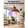 Ambiyans Aydınlatma RGB Led Lamba Kumandalı Renk Değiştirebilen