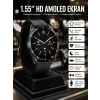 Amoled Ekran 3 Kordonlu Akıllı Saat 5.0 Bluetooth Bağlantılı Android ve İOS Uyumlu
