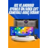 Android ve İOS Uyumlu Ön Arka Çift Kameralı Araç Ekranı Dokunmatik CarPlay