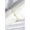 Anka Kuşu Model Zirkon Taşlı Gold Renk Pirinç Su Yolu Kadın Bileklik