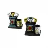 ANKESÖRLÜ TELEFON VİNTAGE DEKORATİF BİBLO - RENKLİ KALEMLİK 12.5X10X6.5CM REÇİNE (5047)