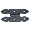 Antika Tarz Dekoratif Pirinç Düğmeli Menteşe - 117x57 mm, Oksit
