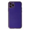 İphone 11 Pro Kılıf Coco Deri Silikon Kapak - Mor
