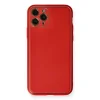 İphone 11 Pro Max Kılıf Coco Deri Silikon Kapak - Kırmızı