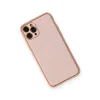 İphone 11 Pro Max Kılıf Coco Deri Silikon Kapak - Pembe