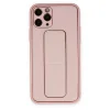 İphone 11 Pro Max Kılıf Coco Deri Standlı Kapak - Pembe