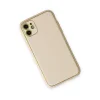 İphone 12 Kılıf Coco Deri Silikon Kapak - Gold