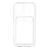 Apple İphone 12 Kılıf Kart Şeffaf Silikon - Şeffaf