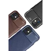 Apple İphone 12 Mini Kılıf Auto Focus Karbon Kapak - Kahverengi