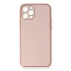 İphone 12 Pro Kılıf Coco Deri Silikon Kapak - Pembe