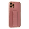 Apple İphone 12 Pro Kılıf Coco Karbon Standlı Kapak - Pembe