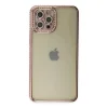Apple İphone 12 Pro Kılıf Joke Taşlı Silikon - Pembe