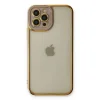 İphone 12 Pro Kılıf Liva Lens Silikon - Lila