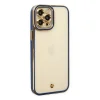 İphone 12 Pro Kılıf Liva Lens Silikon - Mavi