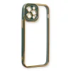 İphone 12 Pro Kılıf Liva Lens Silikon - Yeşil